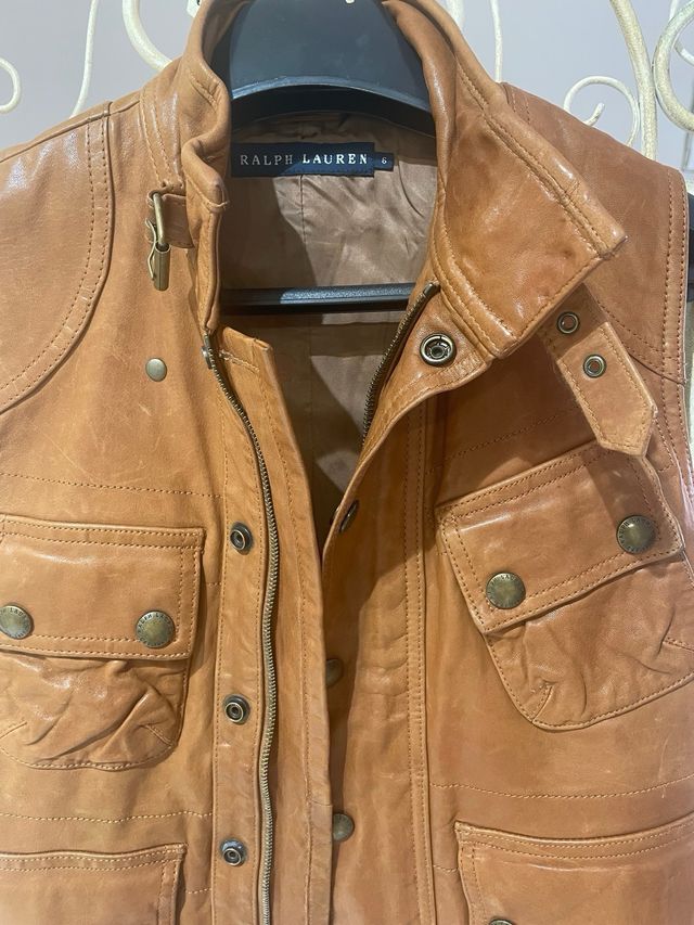 Chaleco piel Ralph Lauren
