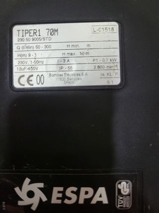 Bomba de agua eléctrica