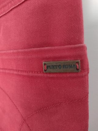 pantalon vaquero mujer color granate