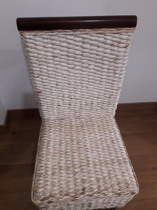 Sillas madera caoba y ratán