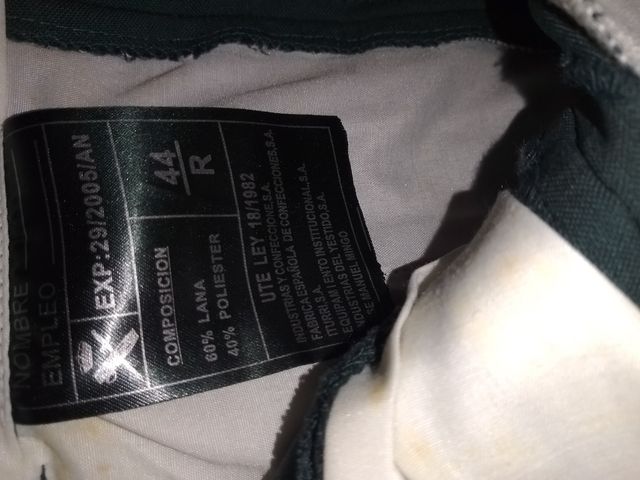 lote ropa traje mono guardia civil