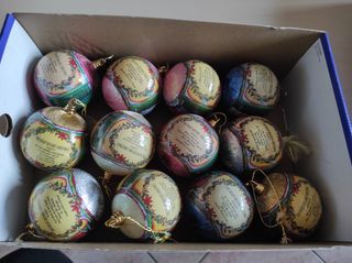 Set 12 palline natalizie figurative