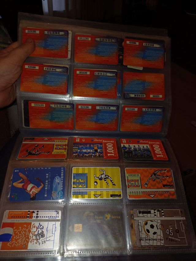 Colección cromos telefonía tarjeta