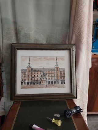 Cuadro de la plaza Mayor Madrid