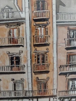 Cuadro de la plaza Mayor Madrid