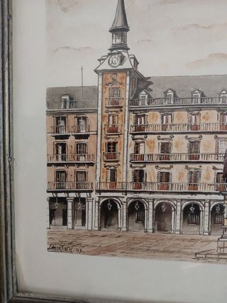 Cuadro de la plaza Mayor Madrid