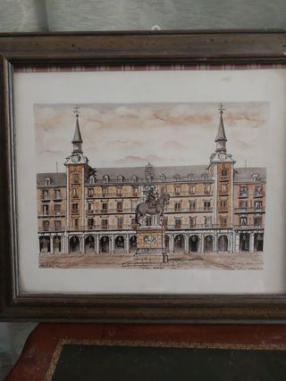 Cuadro de la plaza Mayor Madrid
