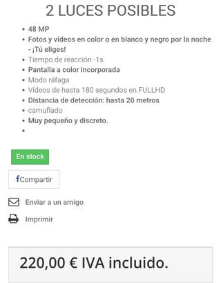 Bolyguard camara caza