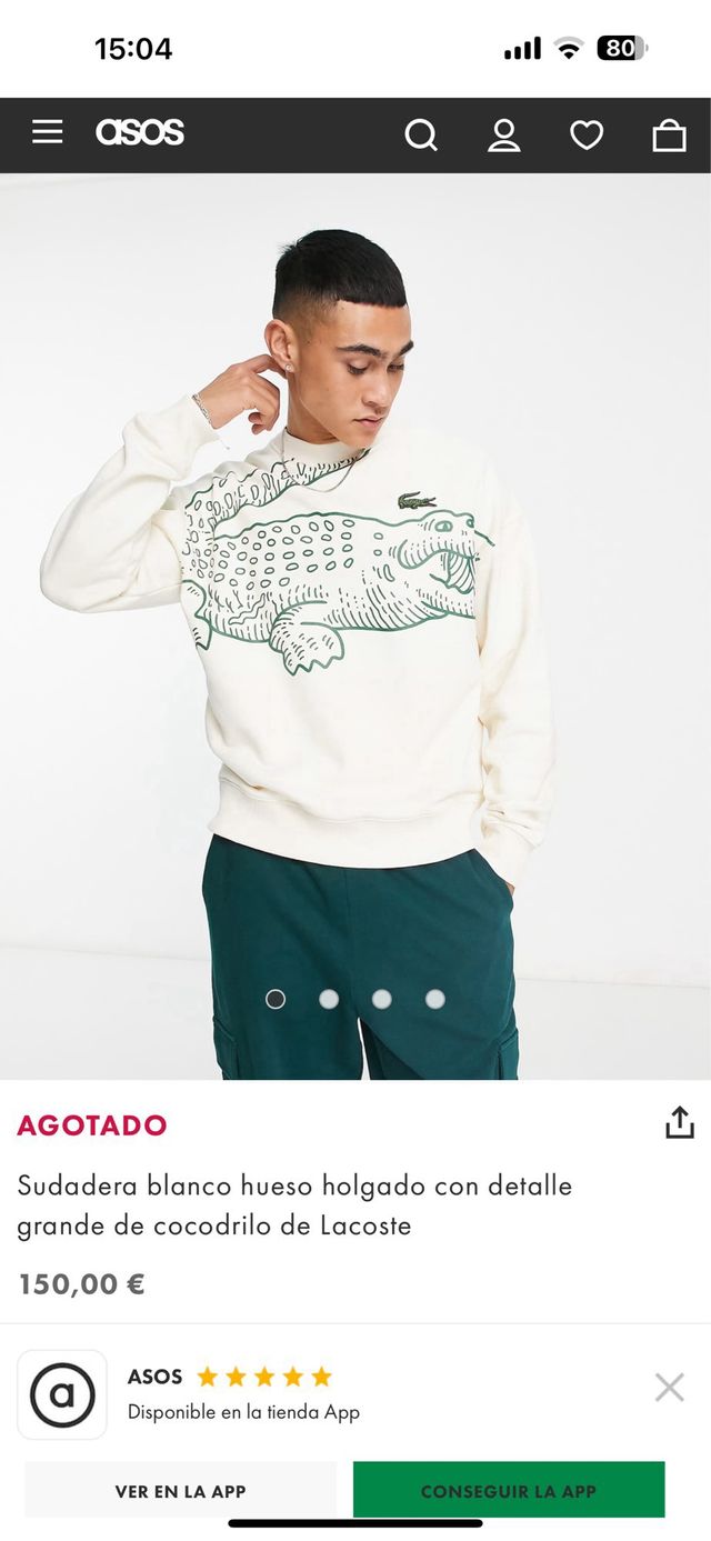 Sudadera Lacoste a estrenar de tienda oficial