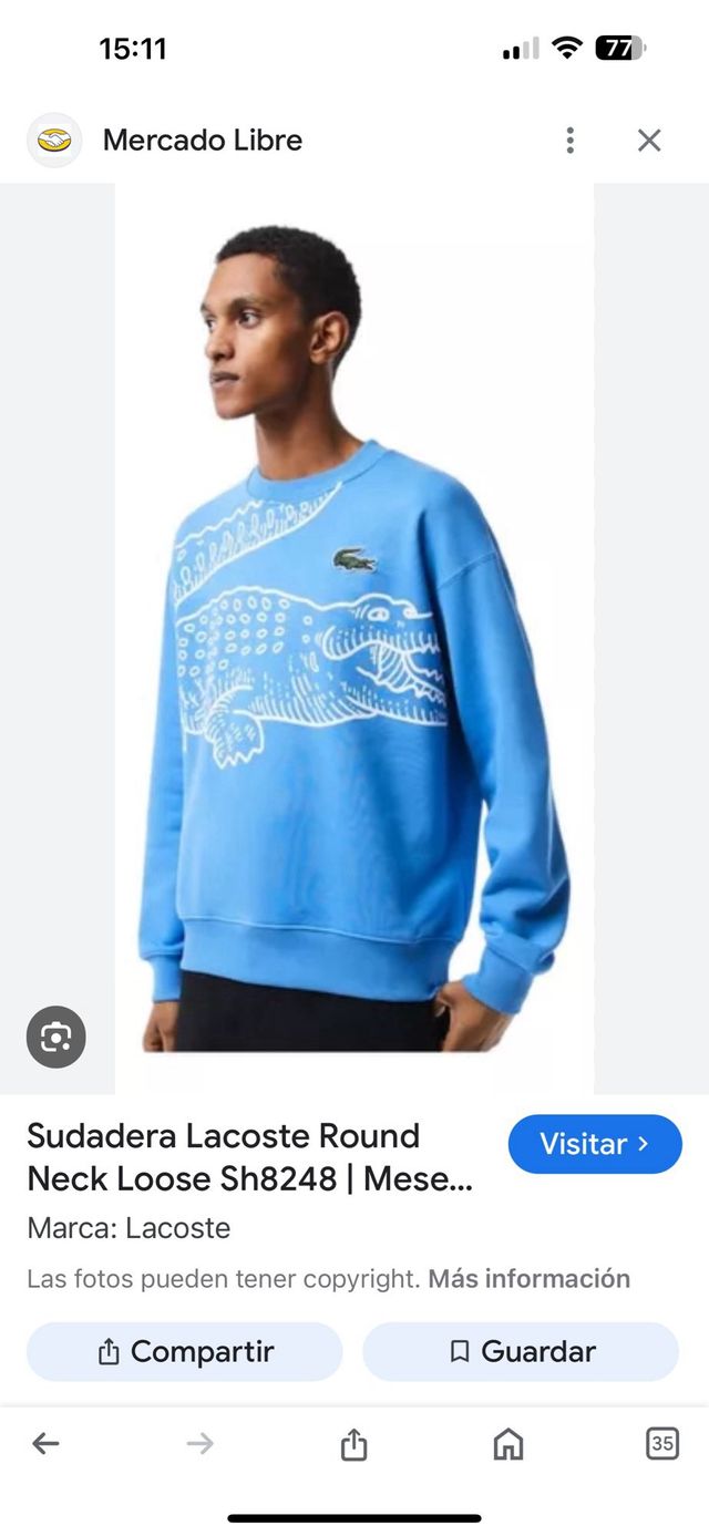 Sudadera Lacoste a estrenar de tienda oficial