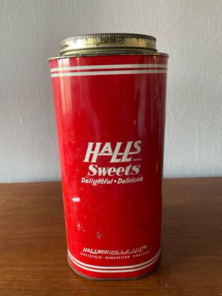Lata antigua caramelos halls menthos