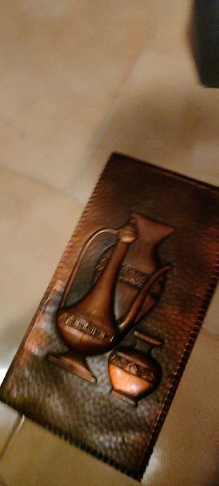 Quadro in rame rustico vintage 34x19