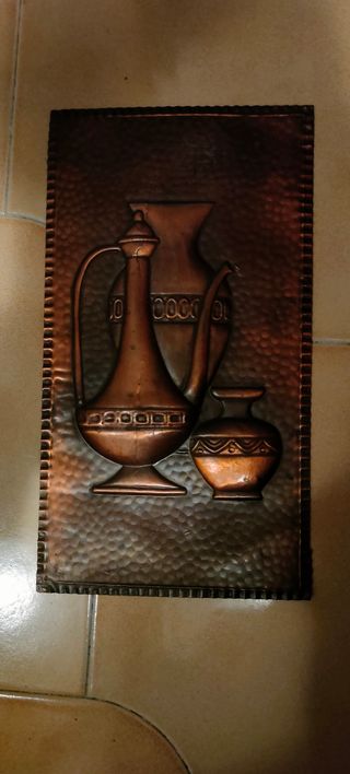 Quadro in rame rustico vintage 34x19