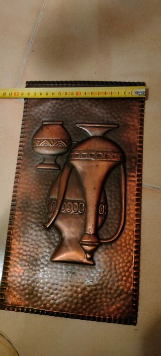 Quadro in rame rustico vintage 34x19