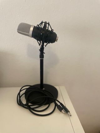 Microfono profesional para gamer, podcast, estudio