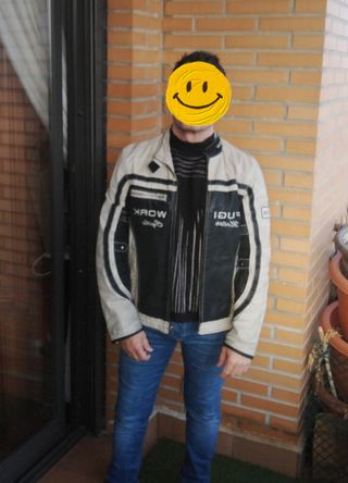 Chaqueta de cuero vintage, Clockhouse c&a, talla M