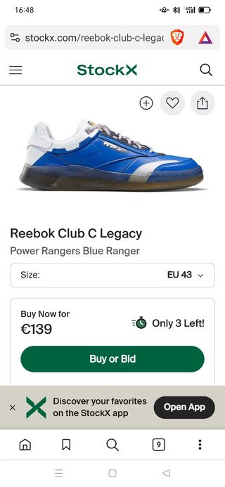 Reebok X Power Ranger