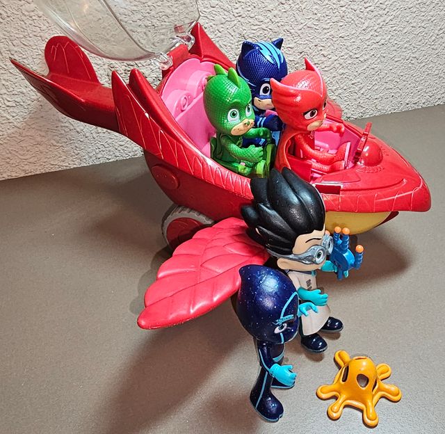 PJMask Personajes y Búho Delta Deluxe