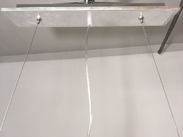 Lampadario legno foglia argento e vetro