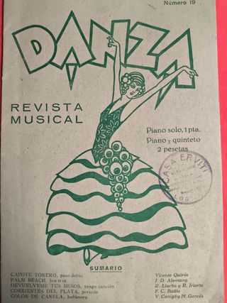 LOTE 3 REVISTAS MUSICALES ANTIGUAS "DANZA" 1932