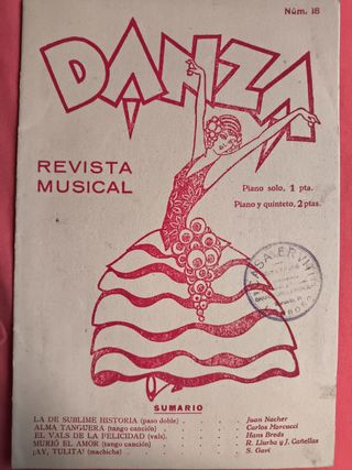 LOTE 3 REVISTAS MUSICALES ANTIGUAS "DANZA" 1932