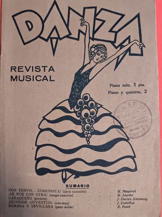 LOTE 3 REVISTAS MUSICALES ANTIGUAS "DANZA" 1932
