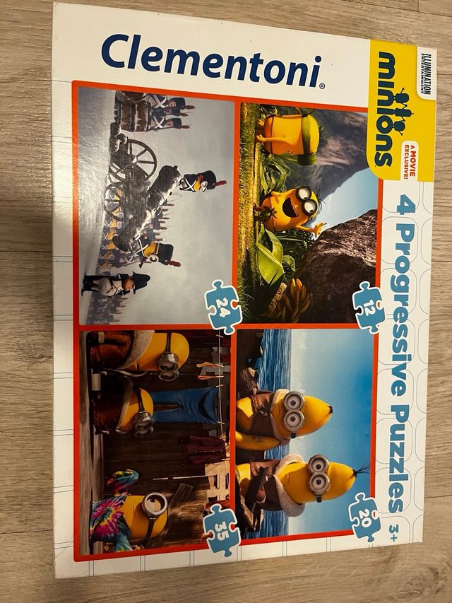 4 puzzle progresivos 12/20/24/35 piezas +3 años