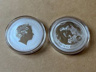MONEDA DE 1$ (ONZA DE PLATA) AUSTRALIA 2012 DRAGÓN