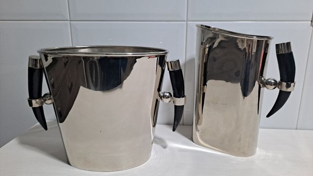 Cubitera y Jarra metalica