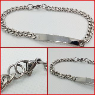 Esclava Acero Plateada 20cm X 5mm