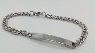 Esclava Acero Plateada 20cm X 5mm
