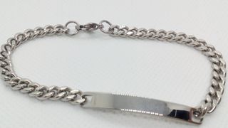 Esclava Acero Plateada 20cm X 5mm
