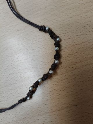 Bisutería collar y pulsera cuero