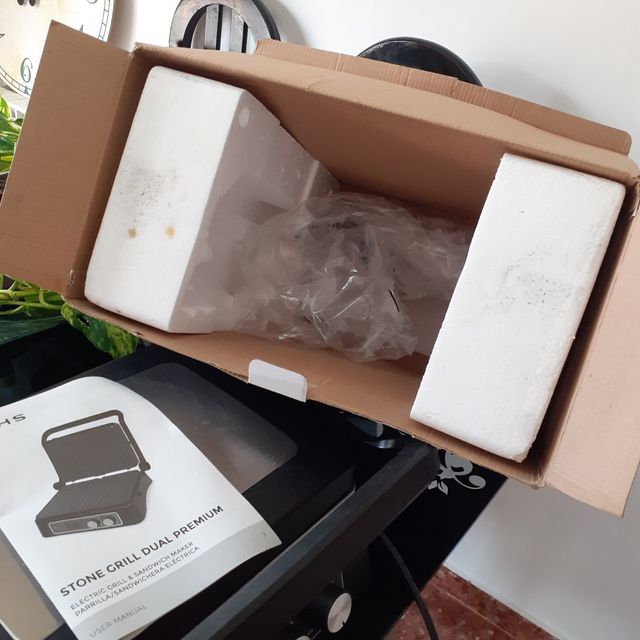 Plancha de asar usada solo una vez