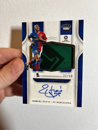 SAMUEL ETO/50 FIRMA AUTOGRAFO PANINI FCB CROMO 