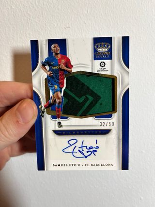 SAMUEL ETO/50 FIRMA AUTOGRAFO PANINI FCB CROMO 
