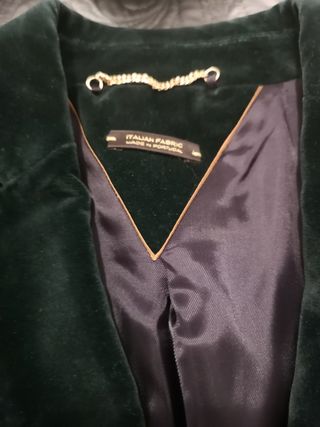 Blazer verde Massimo Dutti terciopelo