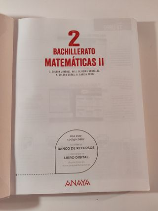 Libro de matemáticas II