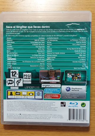 SingStar vol.3 PS3 + 2 Micrófonos + USB.
