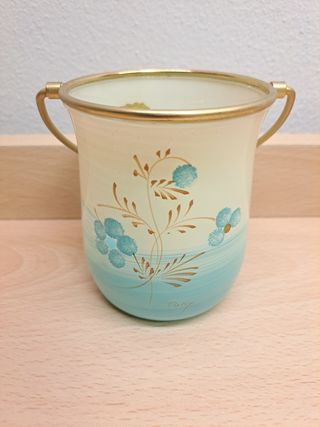 Soprammobile porta ghiaccio in vetro soffiato