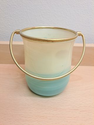 Soprammobile porta ghiaccio in vetro soffiato