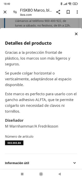 Marco para fotos y cuadros