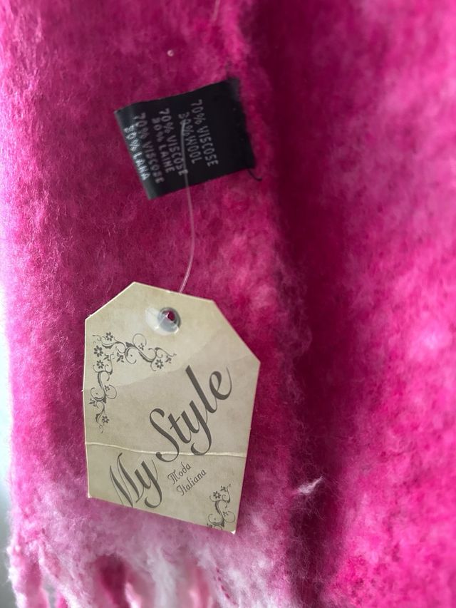 Echarpe oversized rosa