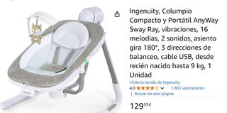 Hamaca mecedora Ingeniuty Anyway Sway bebé