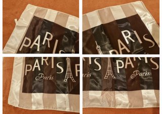Foulard quadrato con scritte Paris France