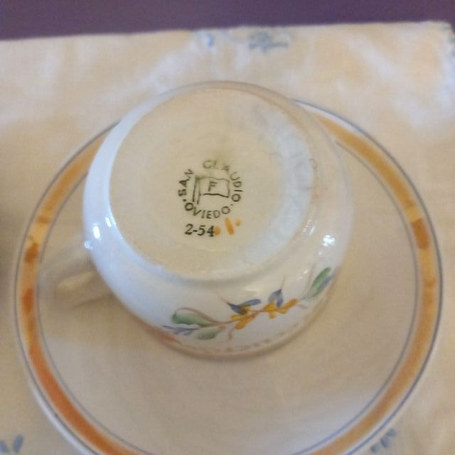 Set di tazze San Claudio anni '50