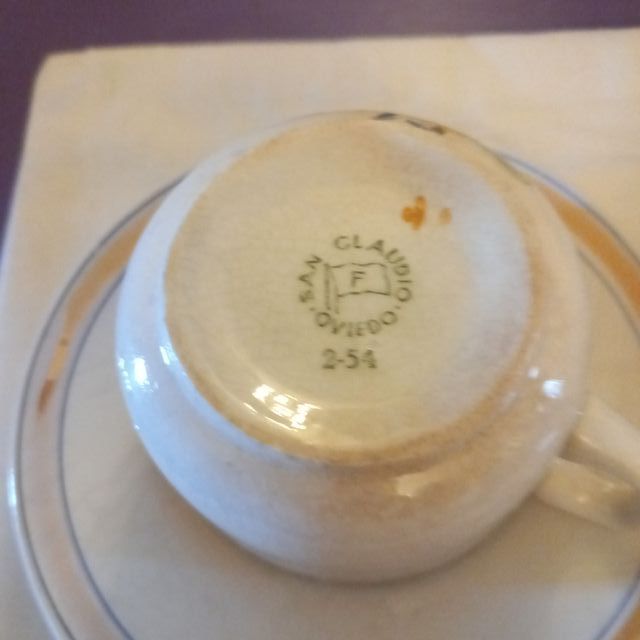 Set di tazze San Claudio anni '50