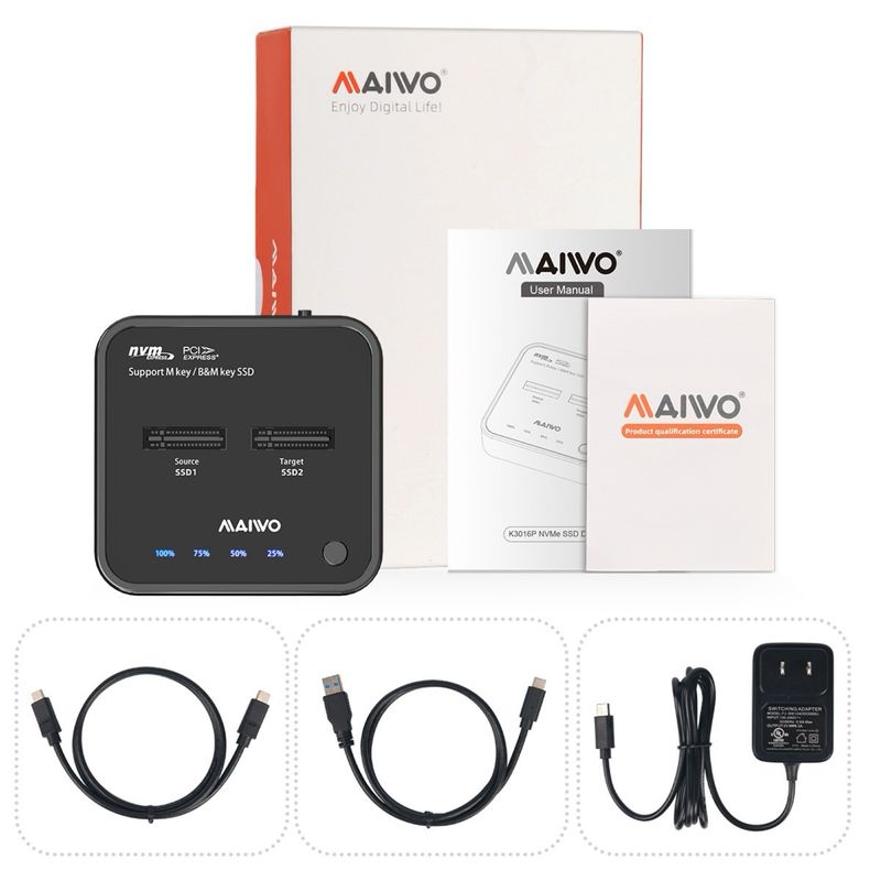 Estación de acoplamiento M.2 NVMe Clone