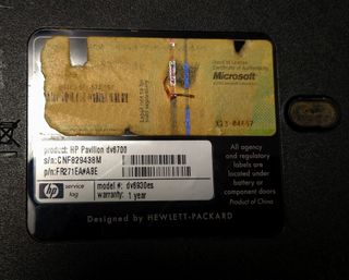 HP Pavilion DV6700 Core 2 Duo Ram 4GB Windows 7 32