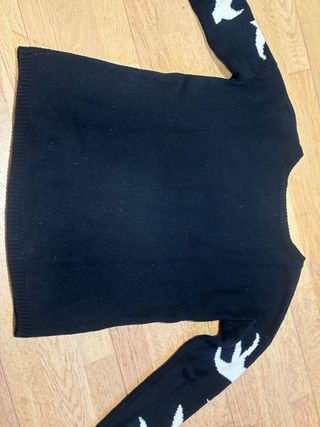 Jersey negro estamoado blanco